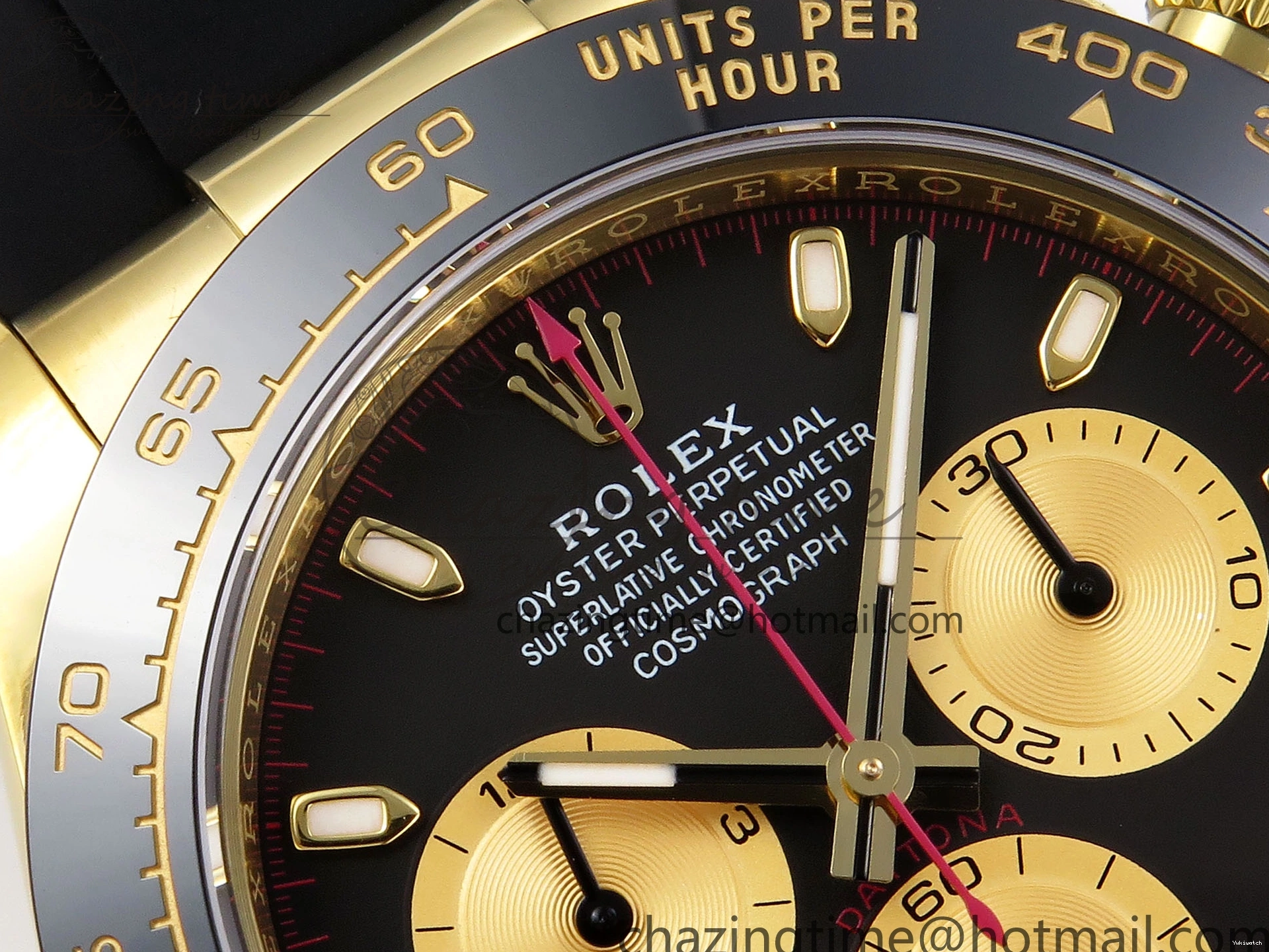 EDITION DAYTONA STRAP 116518 DIAL 1:1 YG BLACK RUBBER APSF ON SH4130 BEST OYSTERFLEX 0426